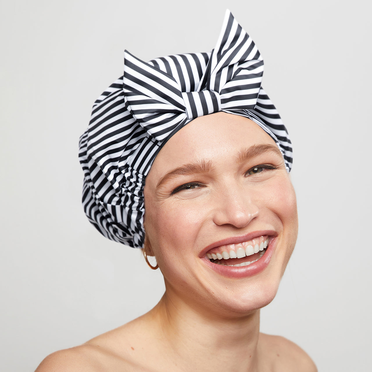 Recycled Polyester Luxe Shower Cap - Stripe – KITSCH