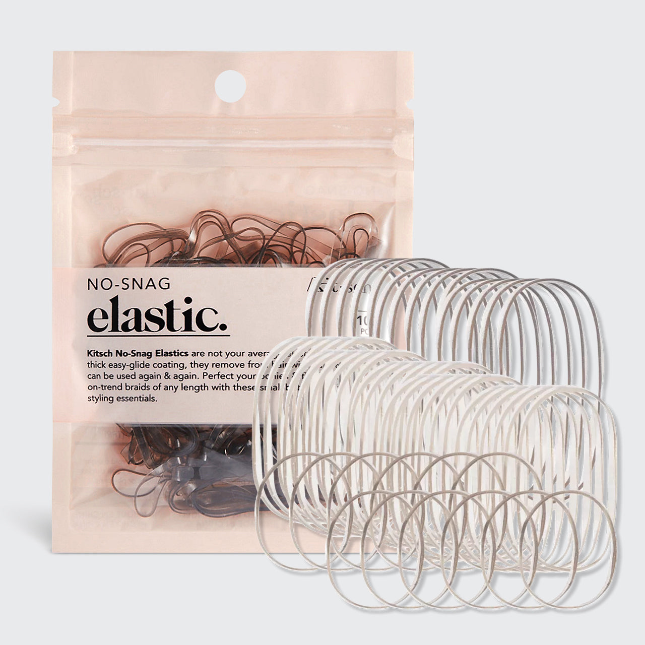 No-Snag Elastic 100 Stück (Braun)