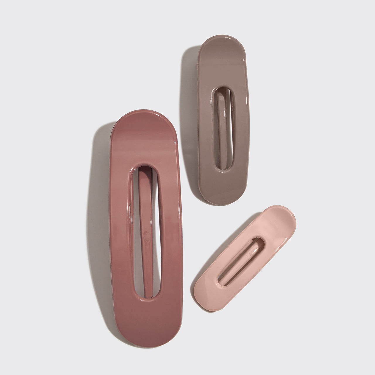 Flat Lay Claw Clip 3pc Flat- Terracotta