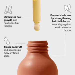 Aplicador de óleo para couro cabeludo + pacote de óleo de biotina