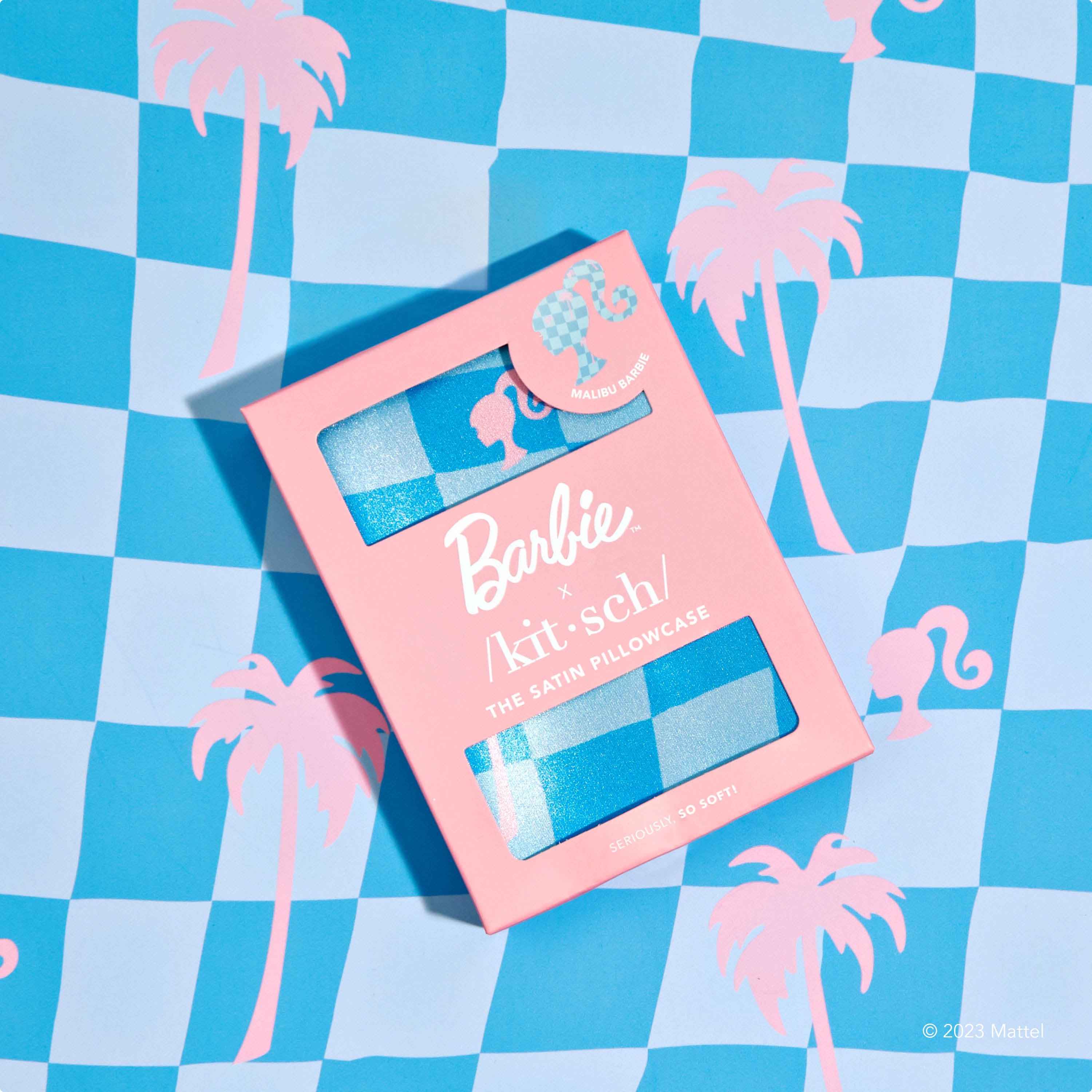 Barbie x Kitsch Satin Pillowcase Malibu KITSCH