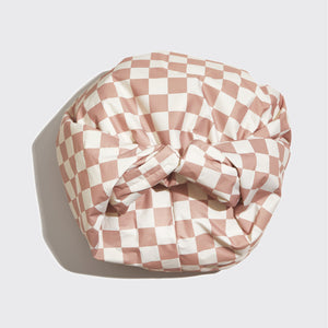 Satin Lined Luxury Shower Cap - Checker