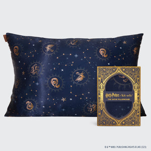 Harry Potter x Kitsch Satin-Kissenbezug – Mitternacht in Hogwarts