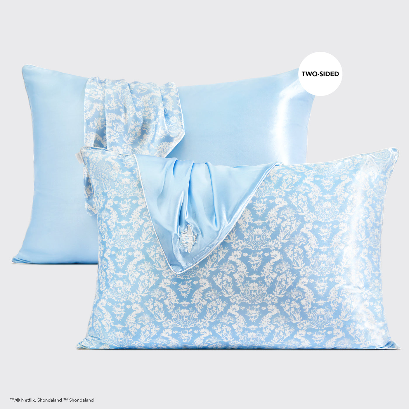 Federa di raso Bridgerton x Kitsch - Toile de Blue