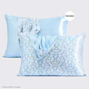 Bridgerton x Kitsch Satin Pillowcase - Toile De Blue