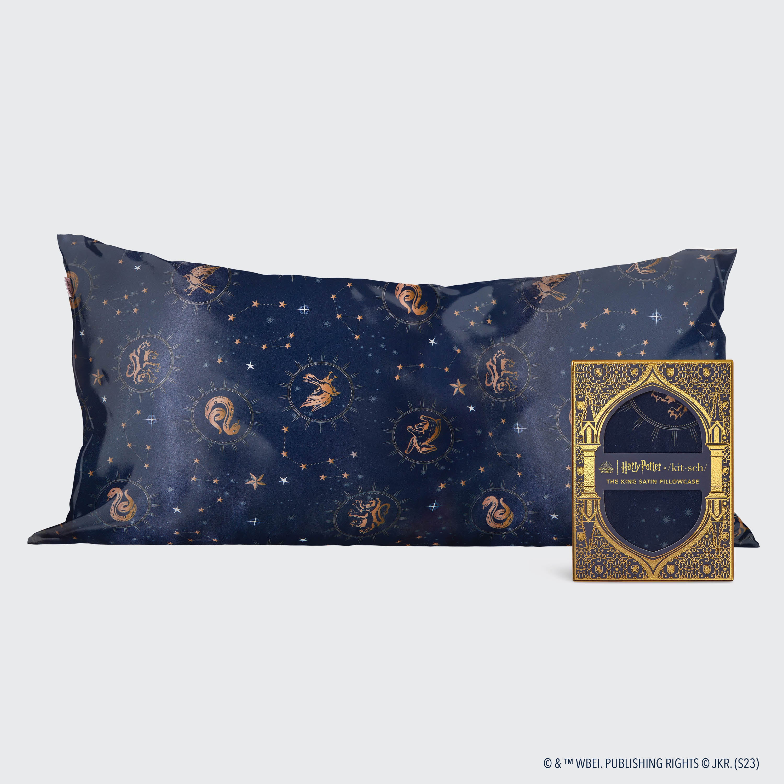 Harry Potter x Kitsch King Satin Pillowcase - Midnight at Hogwarts – KITSCH