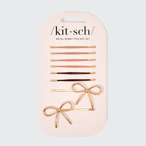 Conjunto de 8 unidades de Bobby Pins em metal esmaltado com nuvem e laço - Rosewood