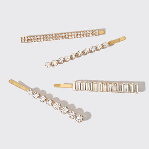 Rhinestone Bobby Pins 4pc Set