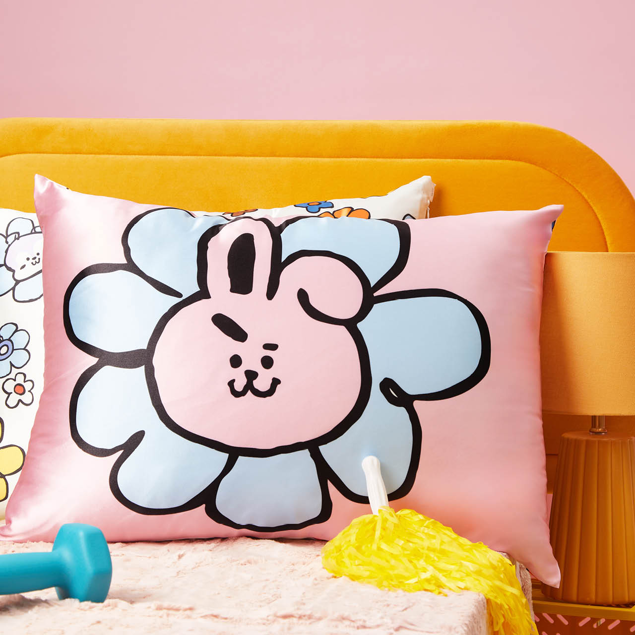 BT21 x Kitsch Saténové povlečení na polštář Standard - Cooky