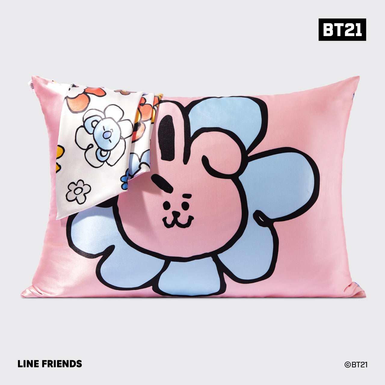 BT21 meets キッチュ・サテン枕カバー - COOKY