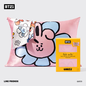 Fronha de cetim BT21 encontra Kitsch - COOKY