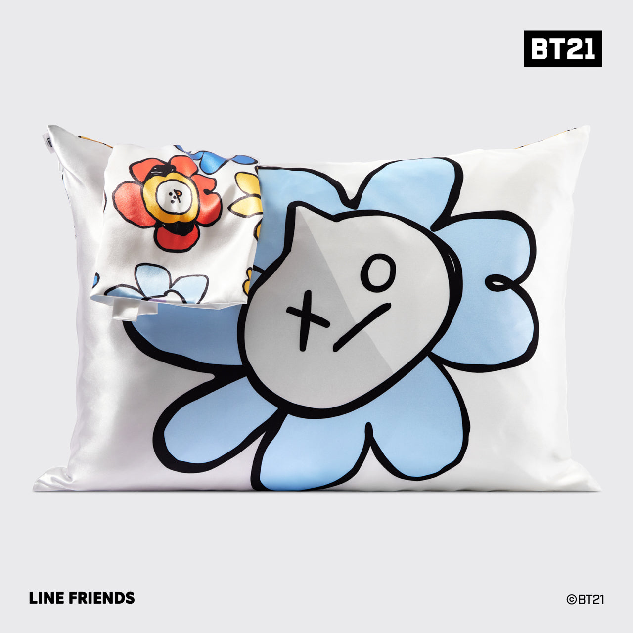 BT21 meets キッチュ・サテン枕カバー - VAN