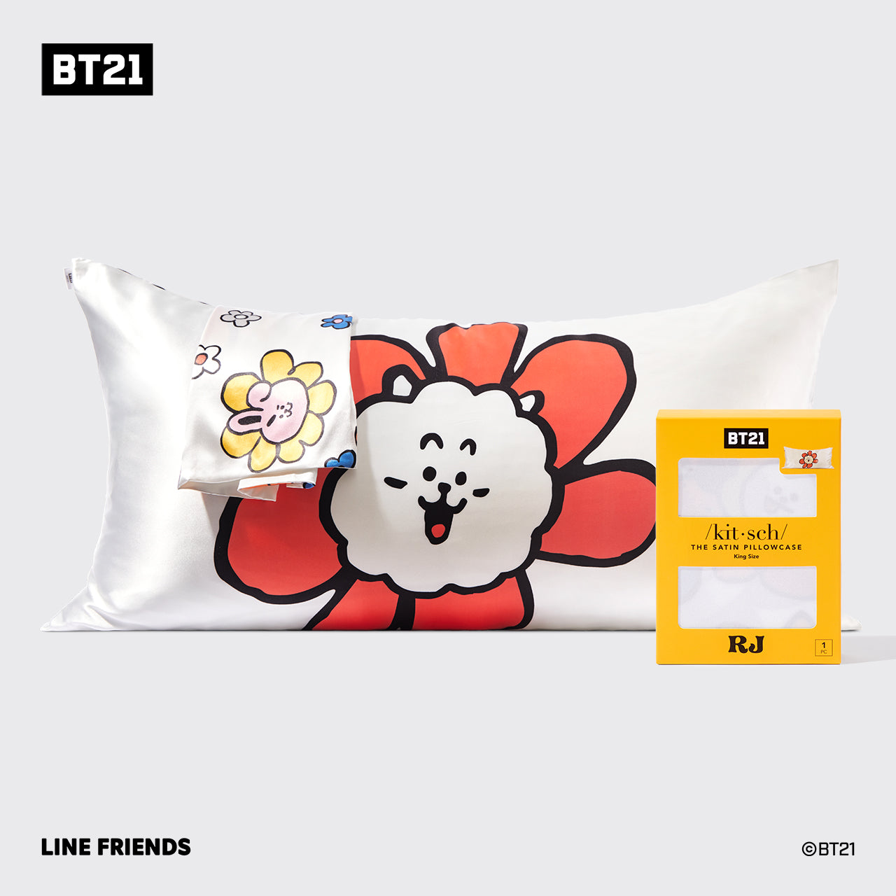 BT21 يلتقي Kitsch King Pillowcase - RJ