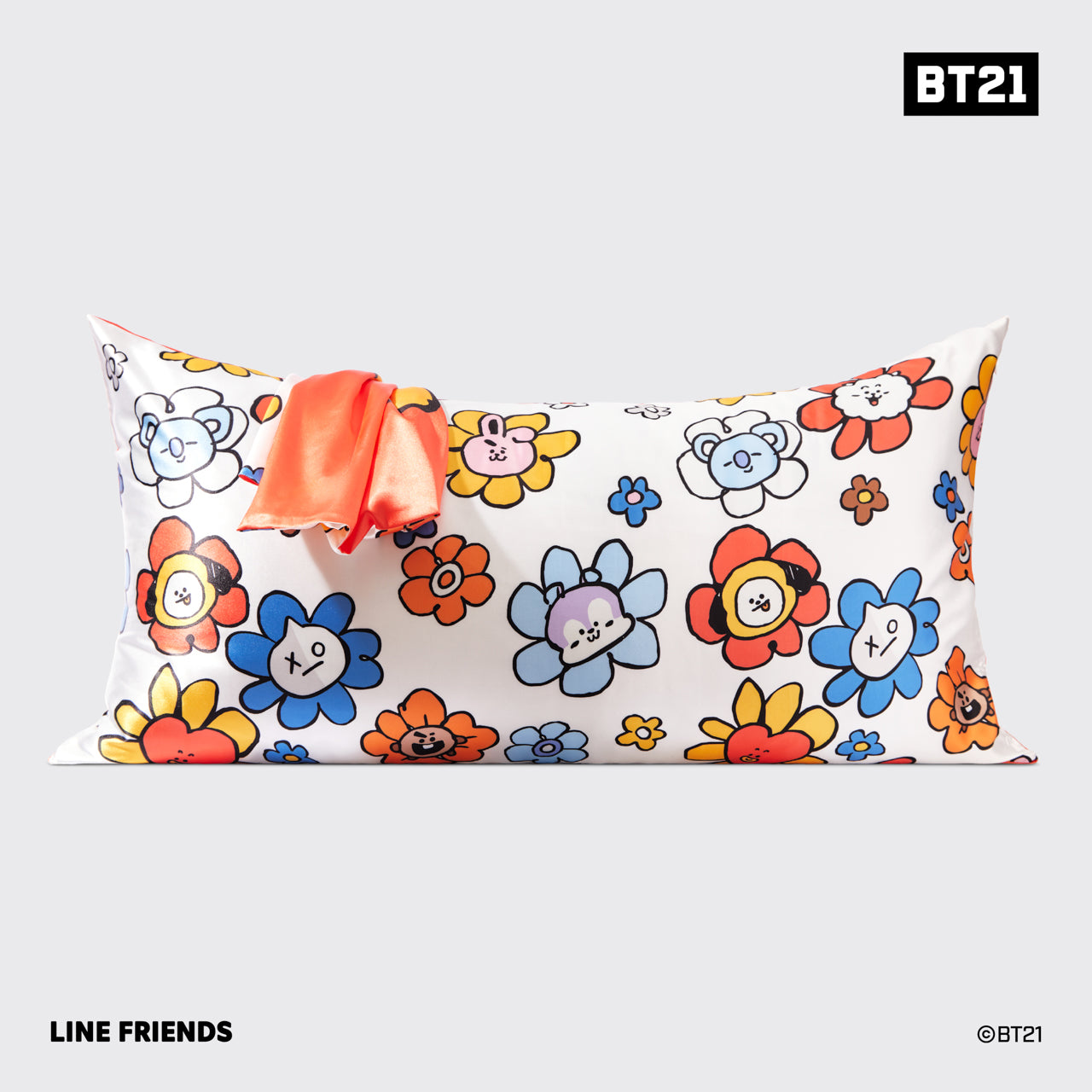 BT21 x Kitsch Saténové povlečení na polštář King - Tata