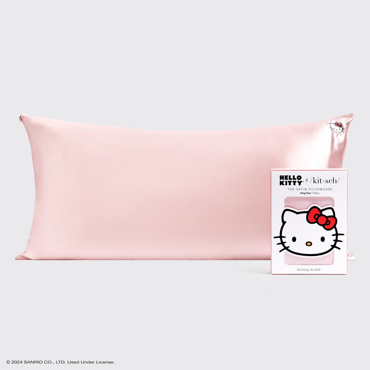 Kitsch x Hello Kitty Taie d'oreiller King - Hello Kitty Face rose