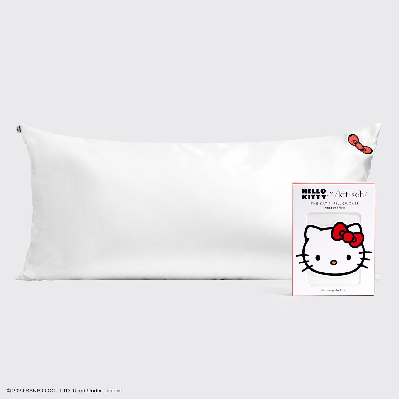 Kitsch x Hello Kitty Taie d'oreiller King - Ivoire Hello Kitty Bow