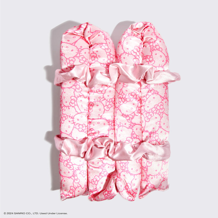 Conjunto para caracóis sem calor Hello Kitty x Kitsch XL - Caras de gatinho cor-de-rosa