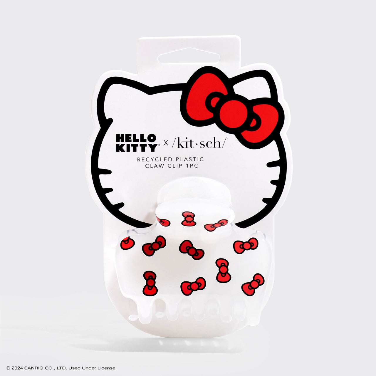 Hello Kitty x Kitsch Recycled Plastic Puffy Claw Clip 1pc - Hello Kitty Bows