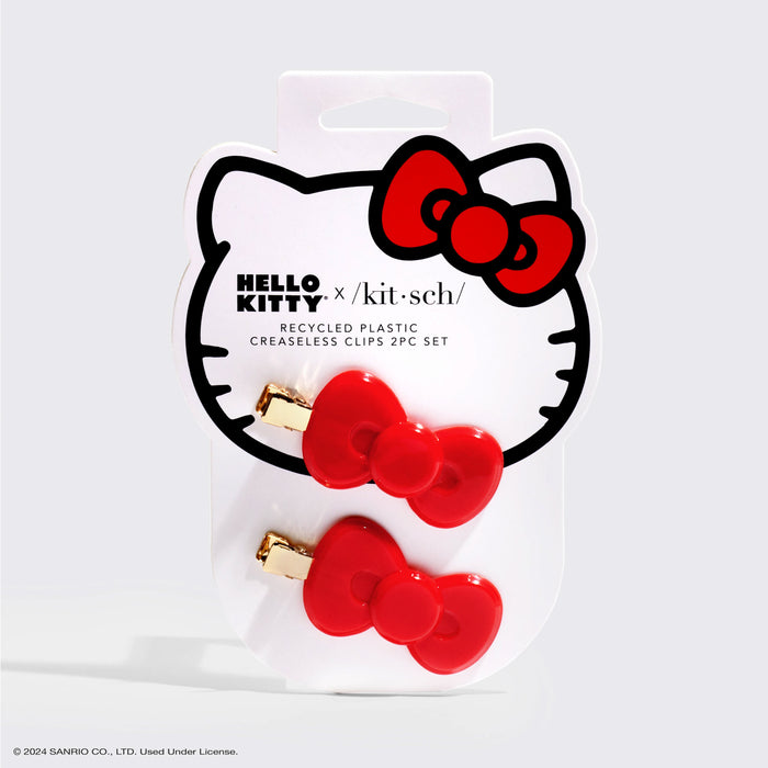 مجموعة مشابك بلاستيكية معاد تدويرها من Hello Kitty x Kitsch مكونة من قطعتين