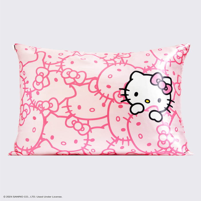 Hello Kitty x Kitsch örngott standard - rosa Kitty-ansikten