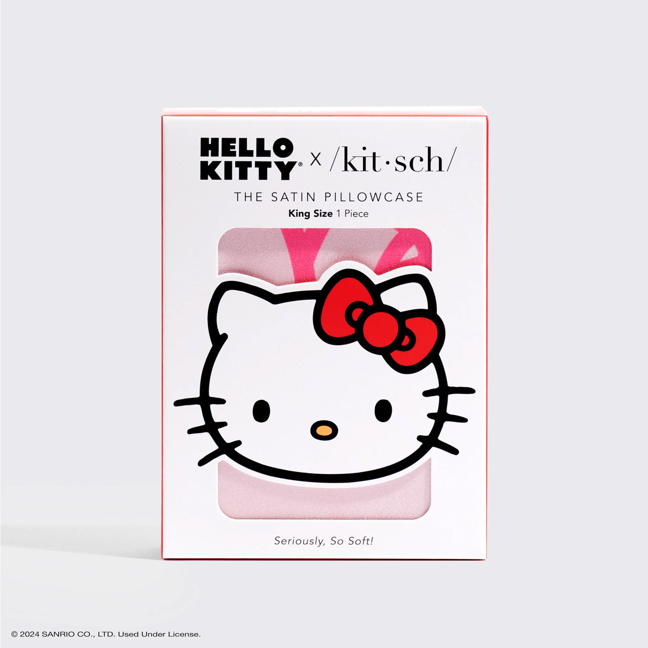 Kitsch x Hello Kitty örngott King - rosa Hello Kitty-ansikten