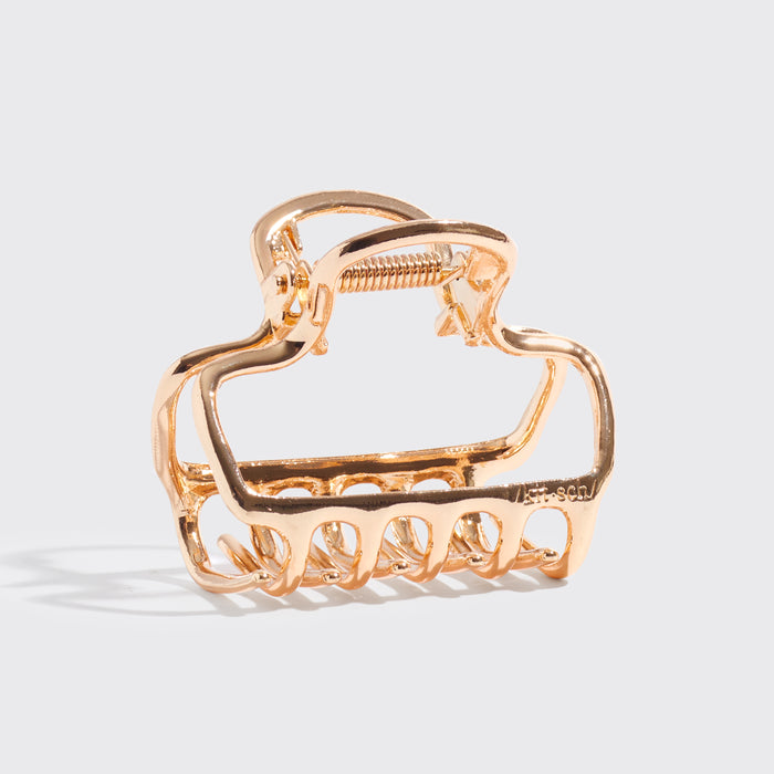 Metal Open Shape Cloud Claw Clip - Gold