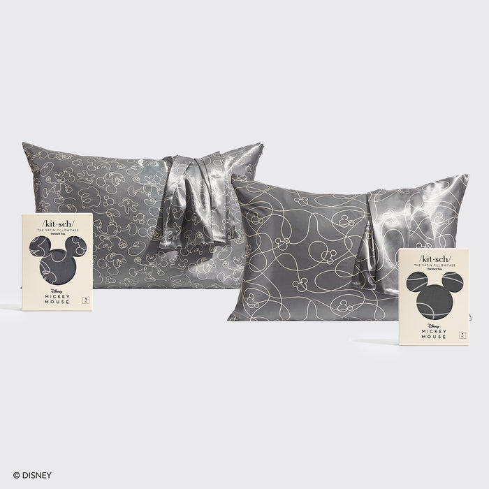 Kitsch x Mickey and Minnie Pillowcase Bundle - Charcoal