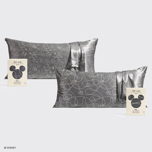 Kitsch x Mickey and Minnie King Pillowcase Bundle - Charcoal