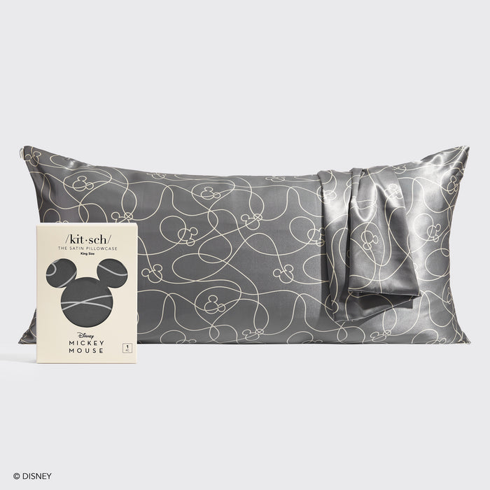 Kitsch x Mickey and Minnie Satin Pillowcase King Mickey Maze