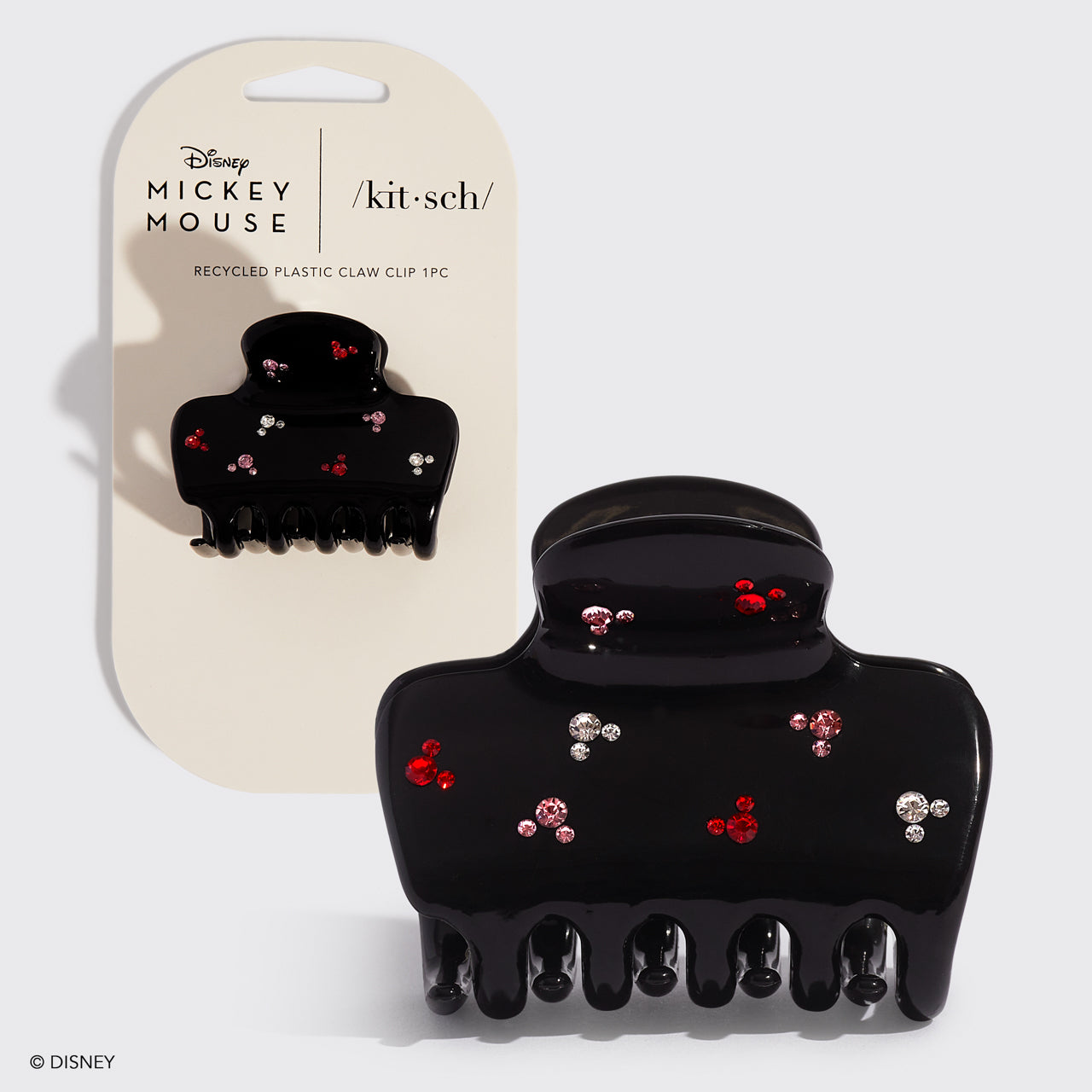 Kitsch & Mickey et Minnie Clip nuage en strass - Noir