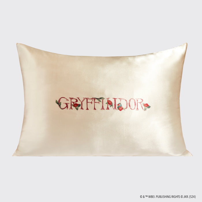 Taie d&#39;oreiller en satin Harry Potter x Kitsch Standard - Gryffondor