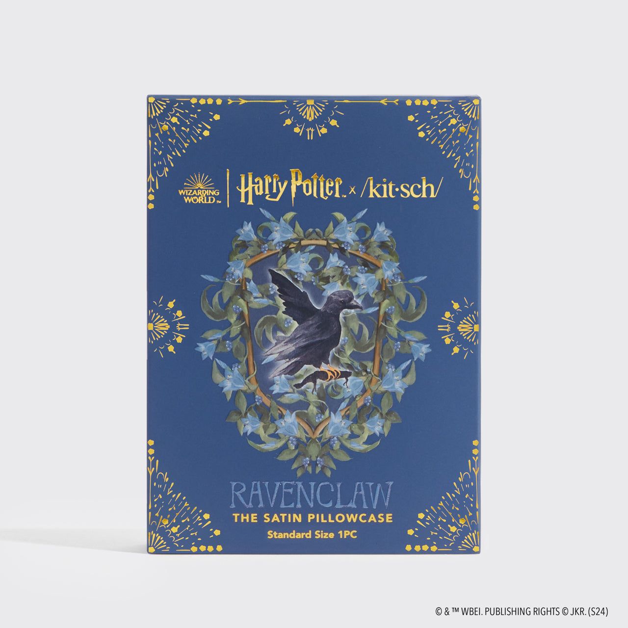 Harry Potter x Kitsch 새틴 베갯잇 스탠다드 - Ravenclaw