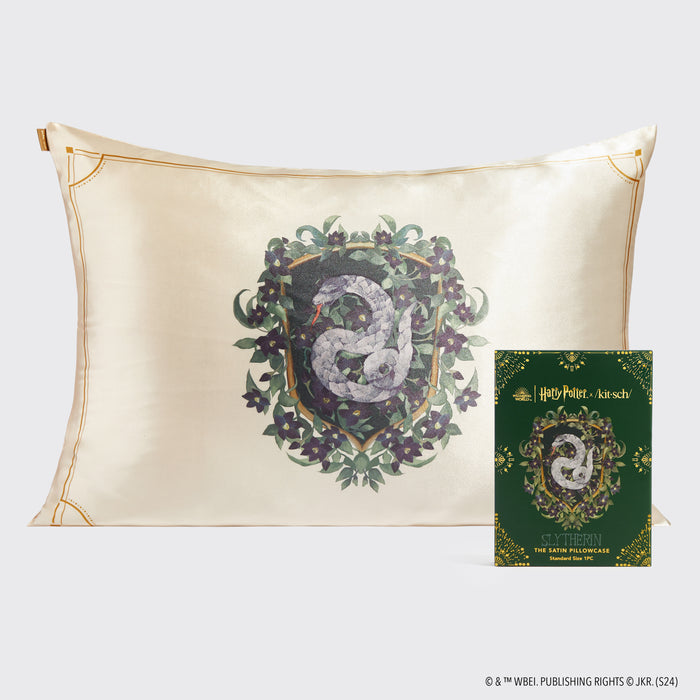 Harry Potter x Kitsch Federa di raso standard - Serpeverde