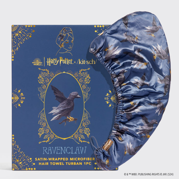 Harry Potter x Kitsch Serviette à cheveux enveloppée de satin - Ravenclaw