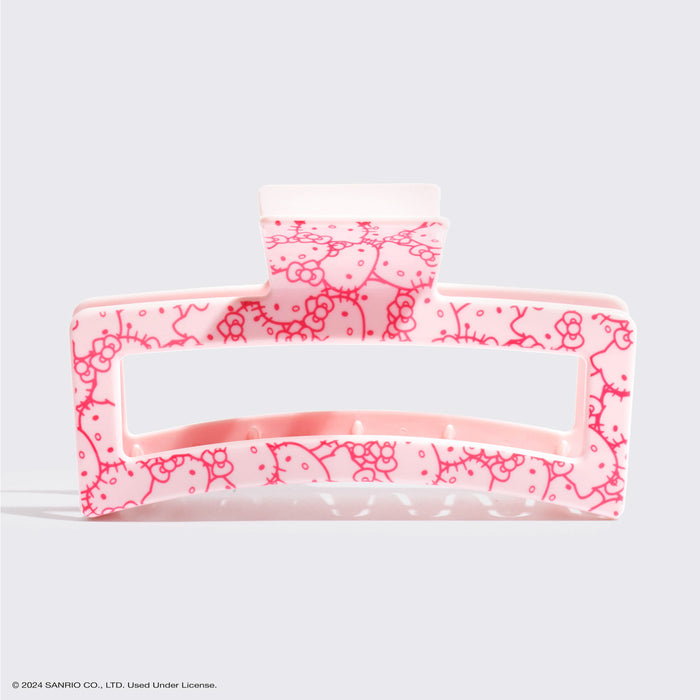 Hello Kitty x Kitsch Återvunnen plast Jumbo-klämma med öppen form 1 st - rosa kisseansikten