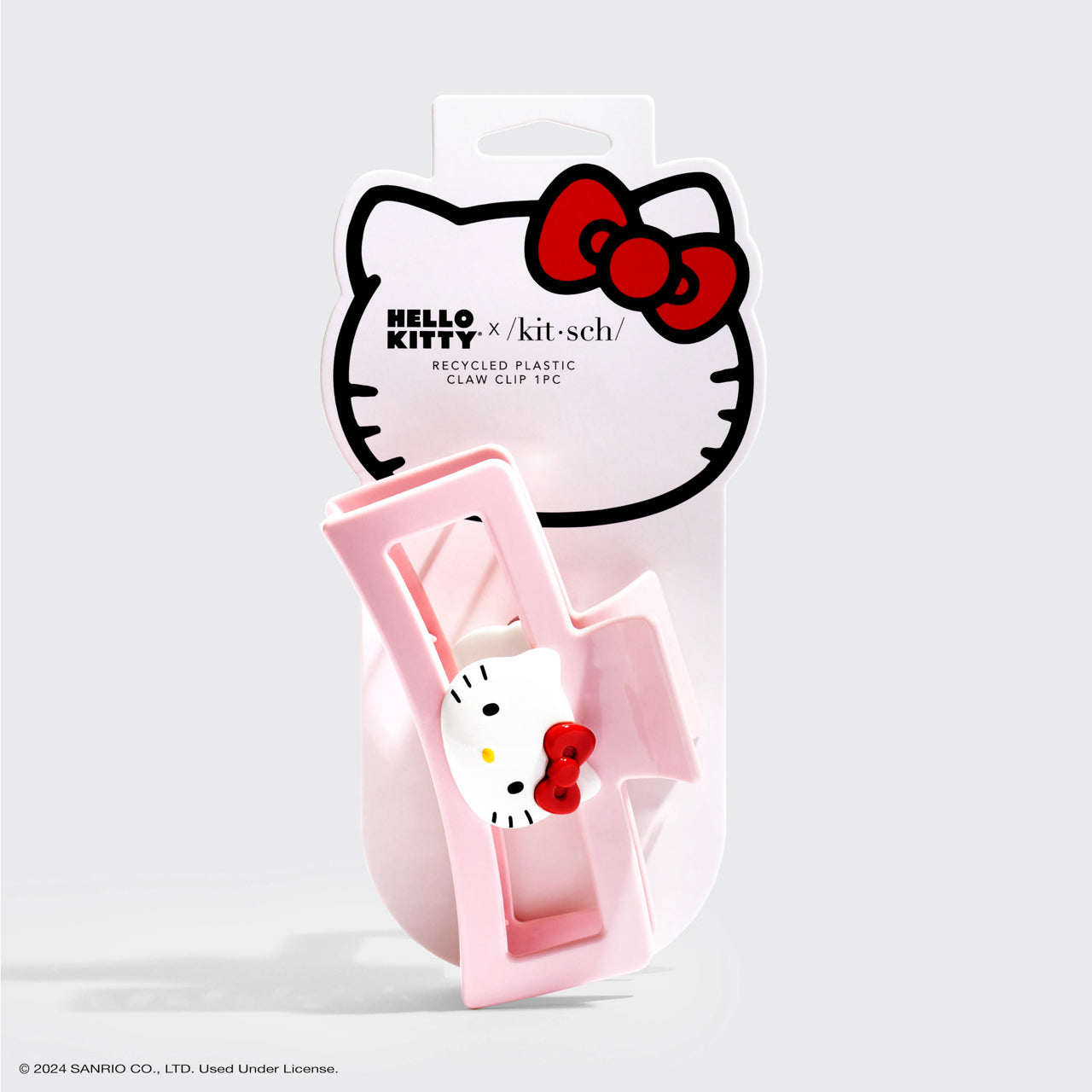 Hello Kitty x Kitsch Plastique recyclé Jumbo Open Shape Claw Clip 1pc - Hello Kitty Face