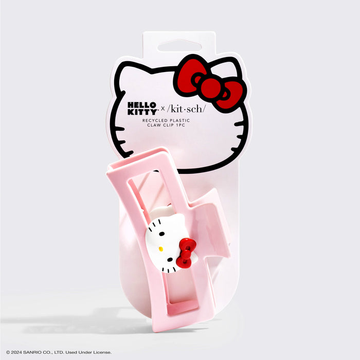 Hello Kitty x Kitsch Plástico Reciclado Jumbo Forma Abierta Pinza Garra 1pc - Cara de Gatito