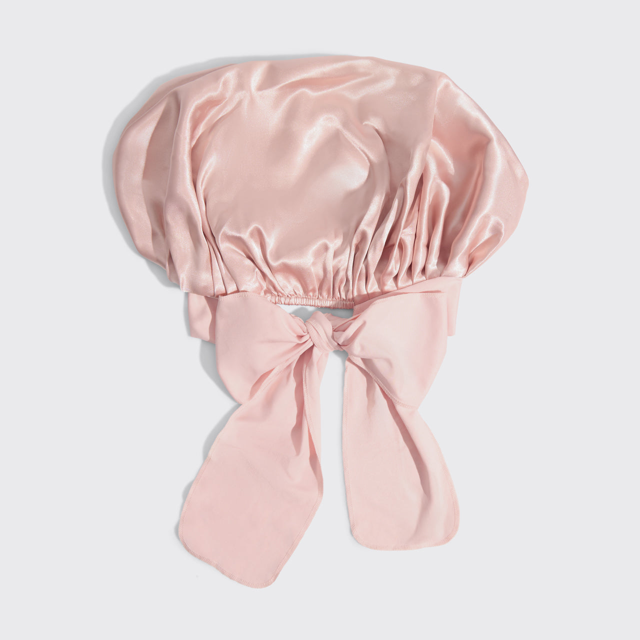 Verstelbare oversized satijnen bonnet - Blush