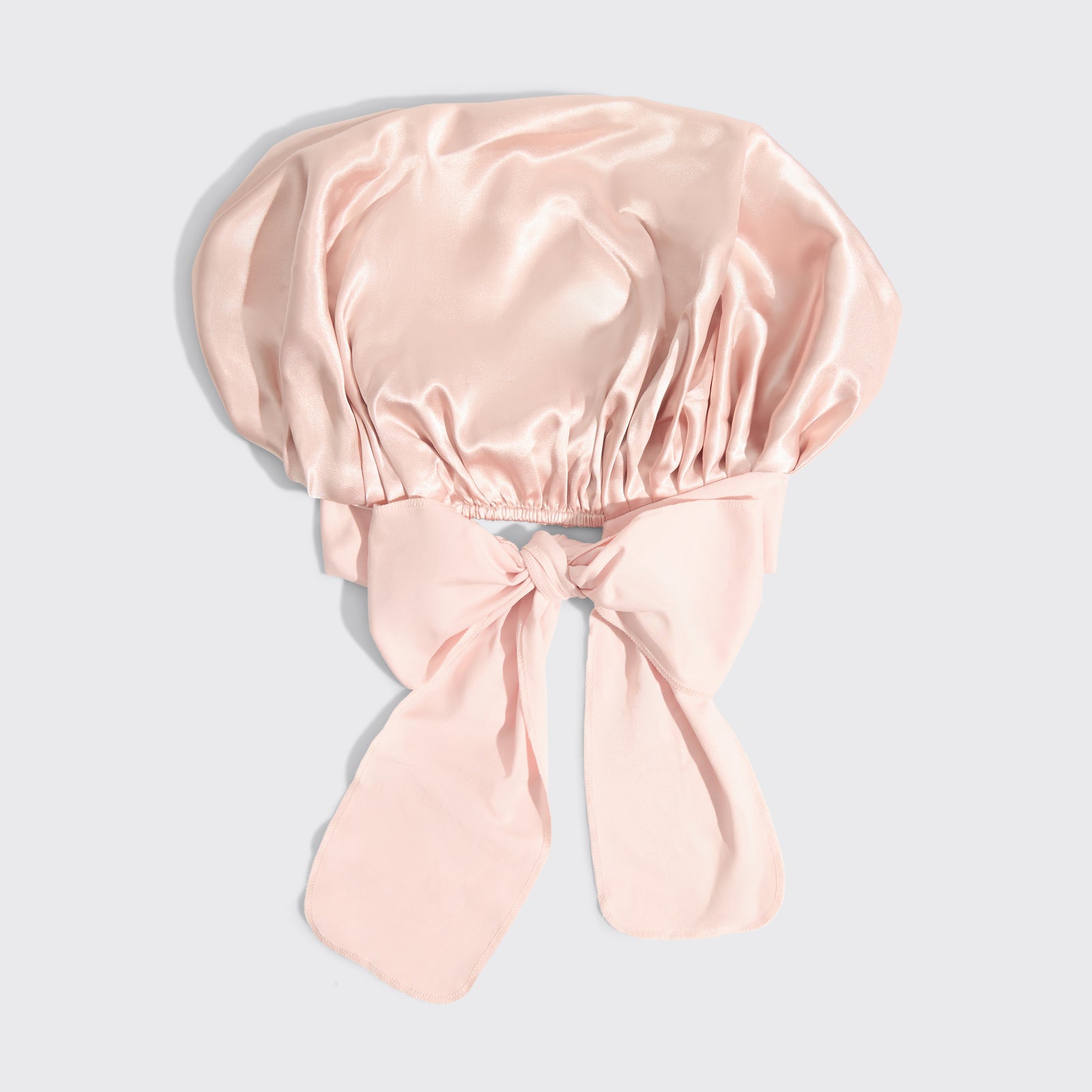 Adjustable Oversized Satin Bonnet- Blush