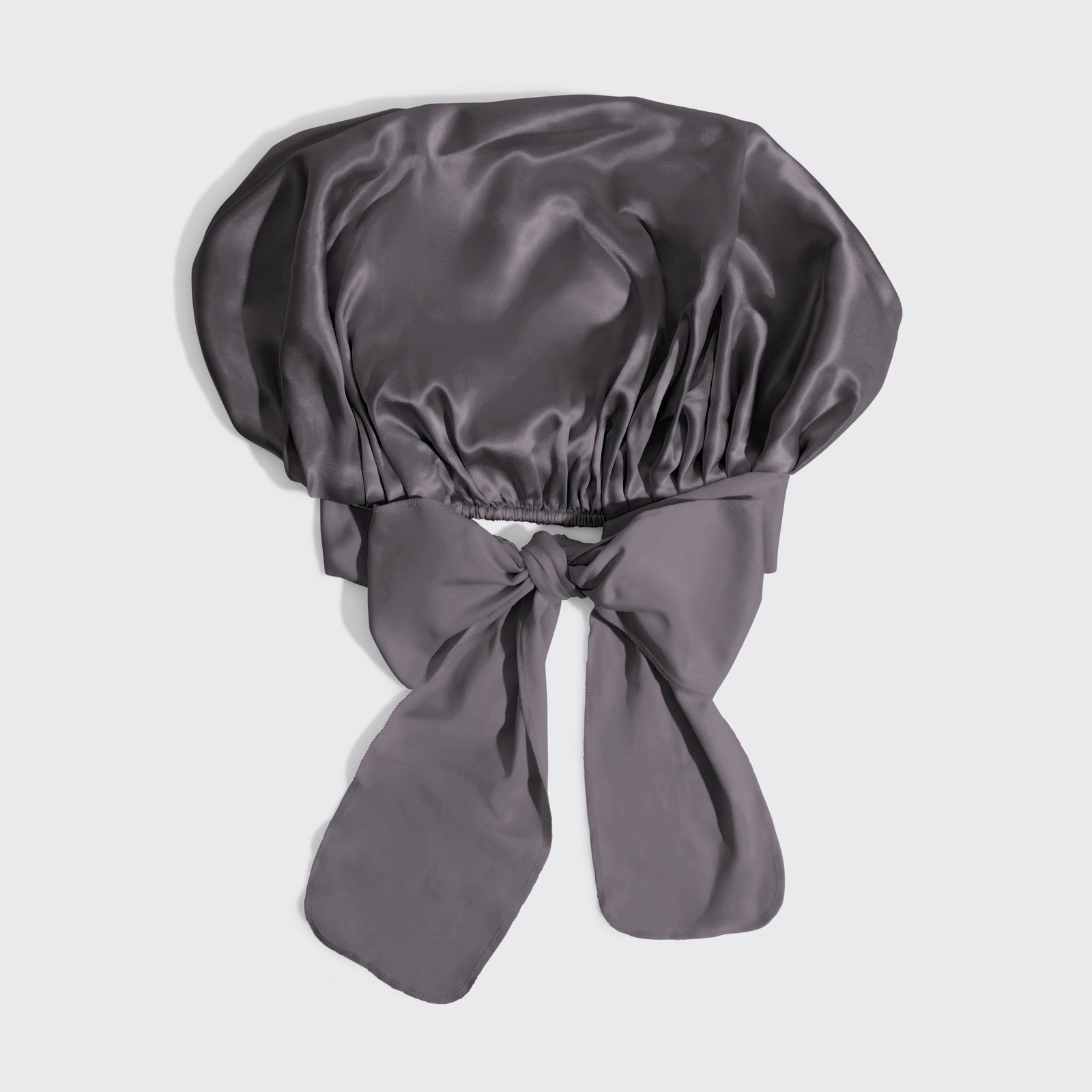 Adjustable Oversized Satin Bonnet- Charcoal