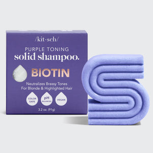 Lila Shampoo & Conditioner Bar mit Biotin Caddy Bundle