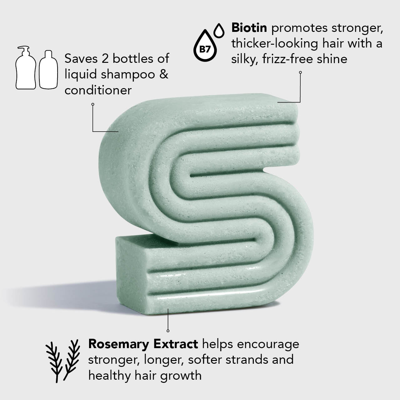 Rosemary & Biotin Shampoo + Conditioner + Body Wash + Soap Dish Bundle