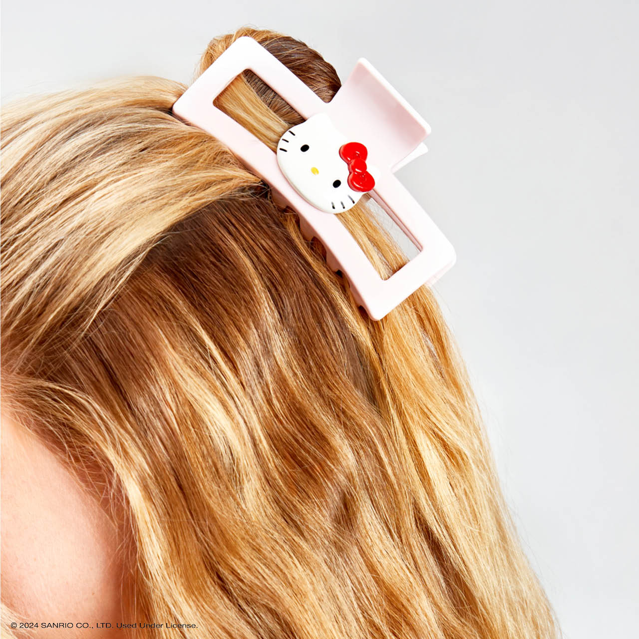 Hello Kitty x Kitsch Plástico Reciclado Jumbo Forma Aberta Clipe de Garra 1pc - Cara de Gatinho