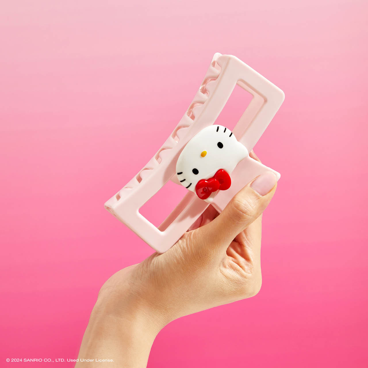 Clip ad artiglio in plastica riciclata Jumbo a forma aperta Hello Kitty x Kitsch 1pc - Faccia da gattina