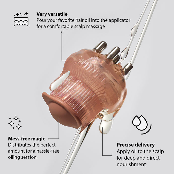 Aplicador de aceite para el cuero cabelludo