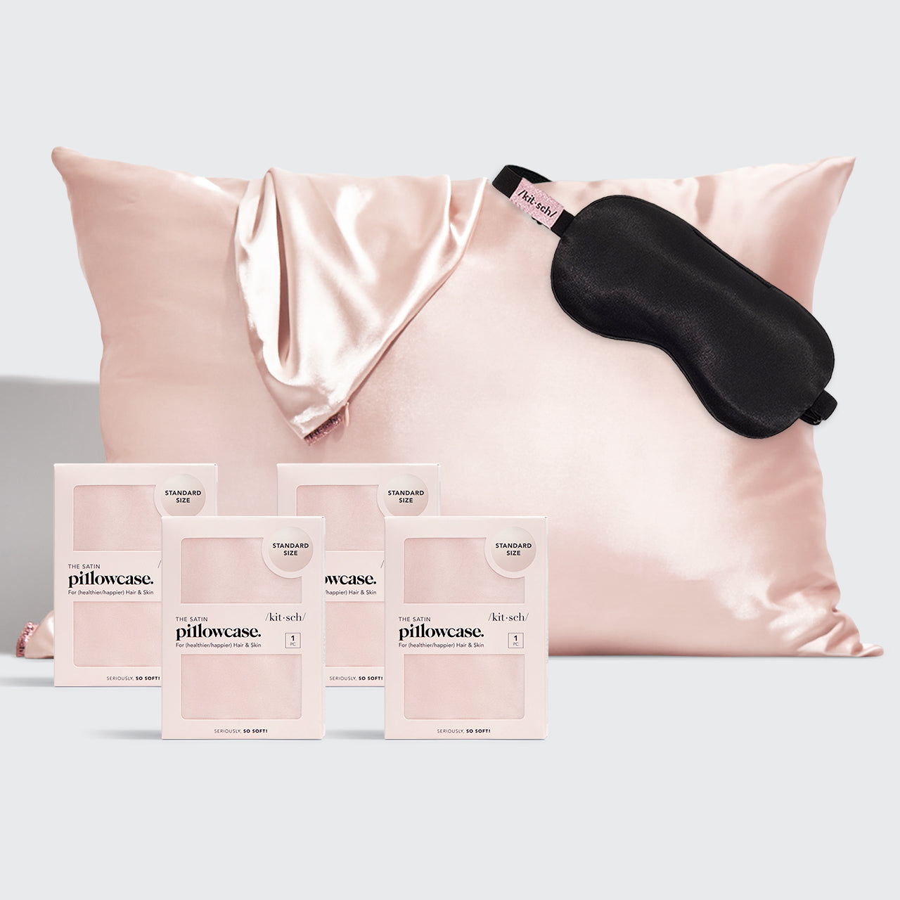 Blush Satin Pillowcase Set