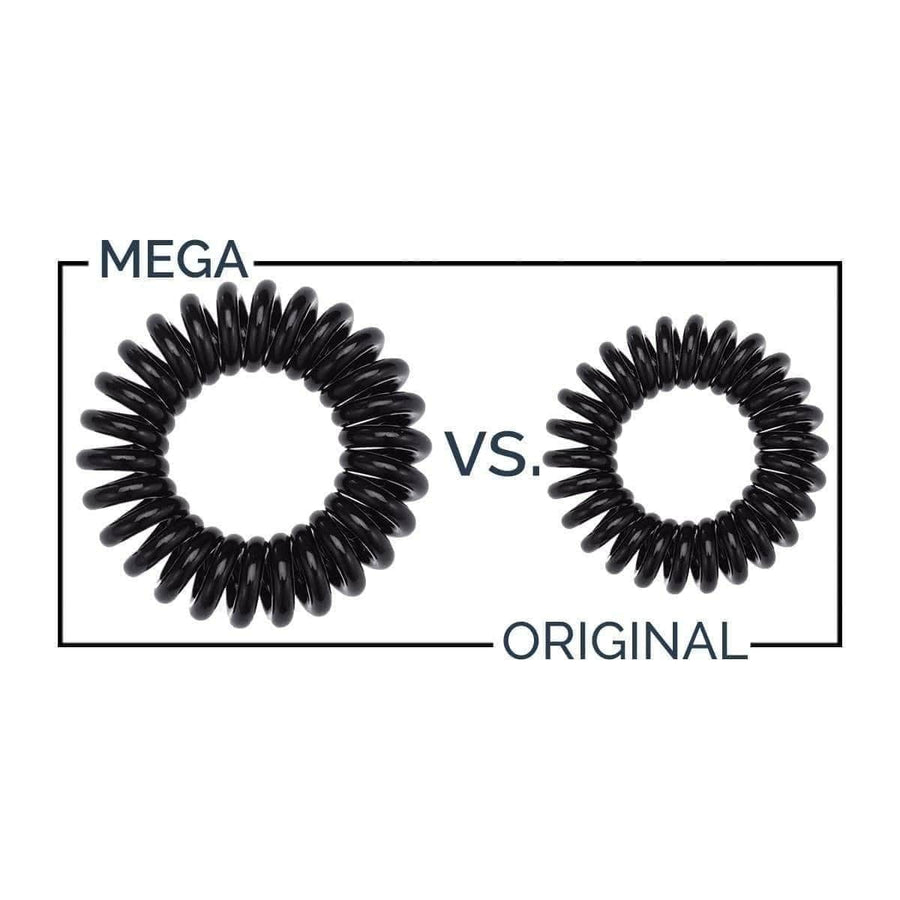 Kitsch Hair Coils Spiral Hair Ties Telephone Cord Hair Ties Mega Black By Kitsch 0115