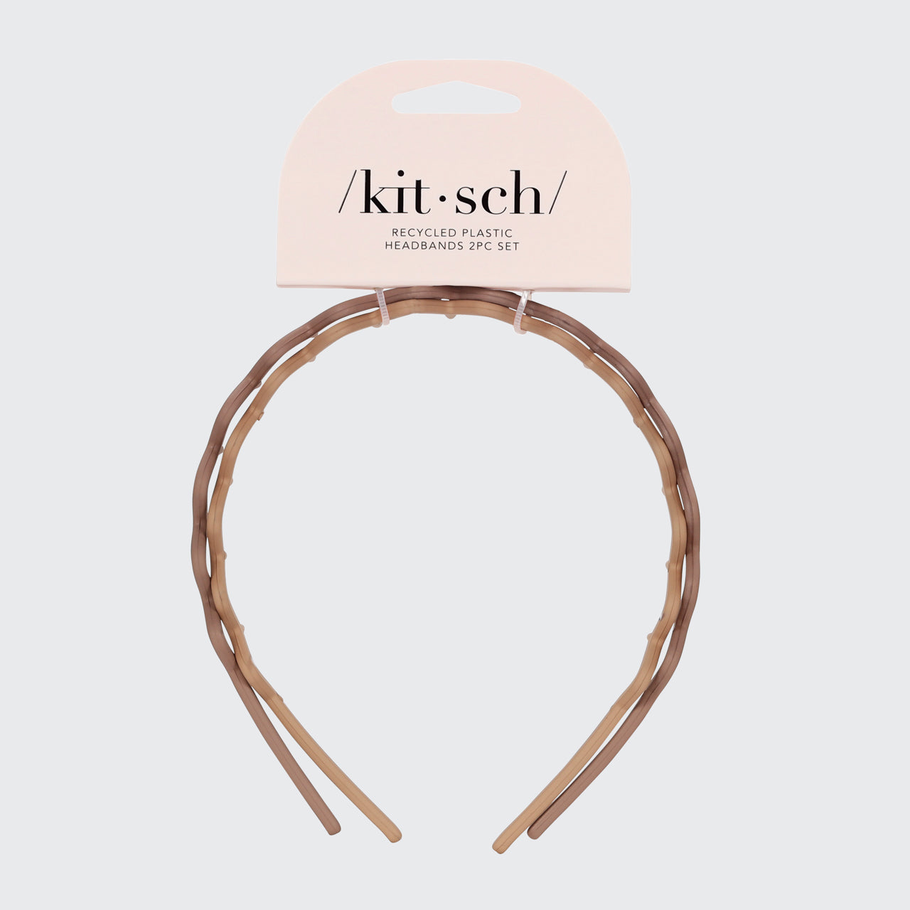 2pc Headband KITSCH Plastic - – Recycled Zig Zag Neutral