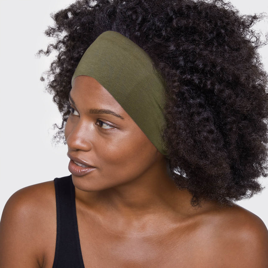 Cotton Adjustable Headband 2pc – KITSCH Moss 