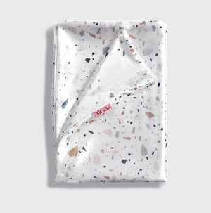 Satin Pillowcase - White Terrazzo - KITSCH